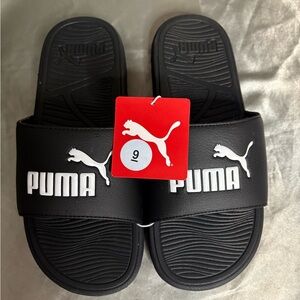 Puma Black Slide Sandals